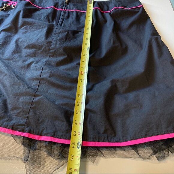 NWT Size 26 3X/4X Tripp NYC Curve Black & Pink Tulle Ruffle Chain Skirt - Picture 11 of 12